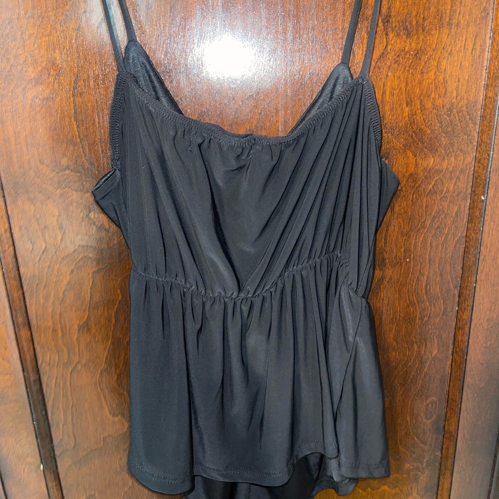 Silky Black Tank Top